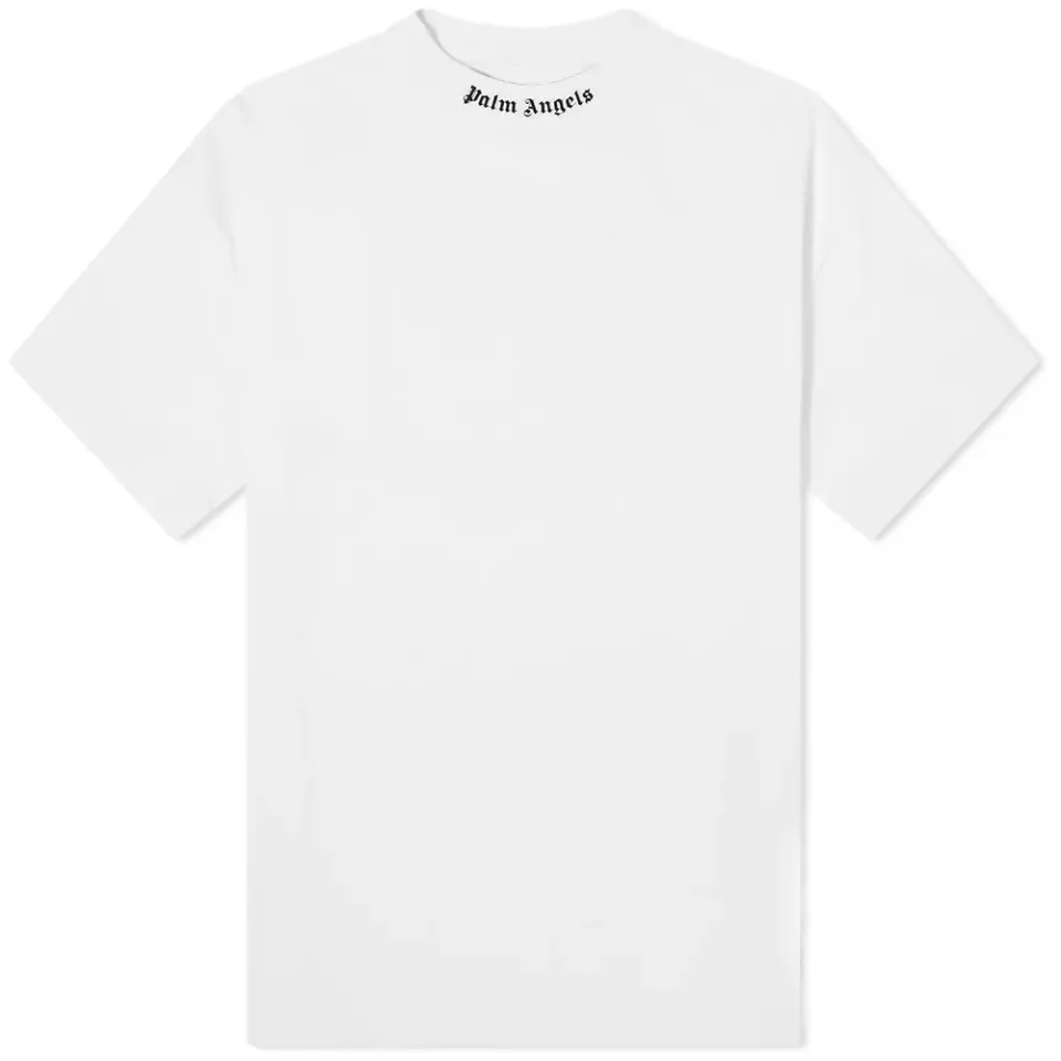 Mock Neck Oversized Logo T-Shirt