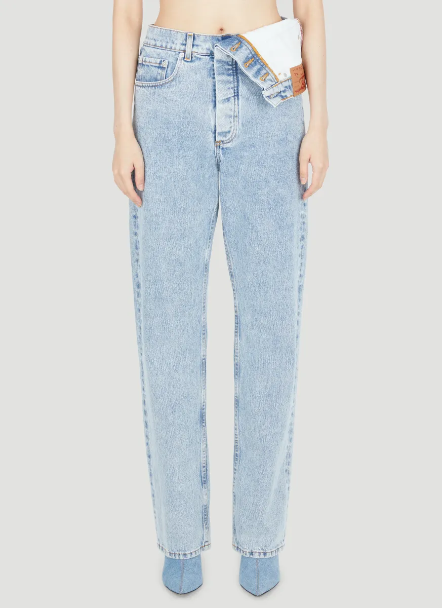 Asymmetric Waist Jeans