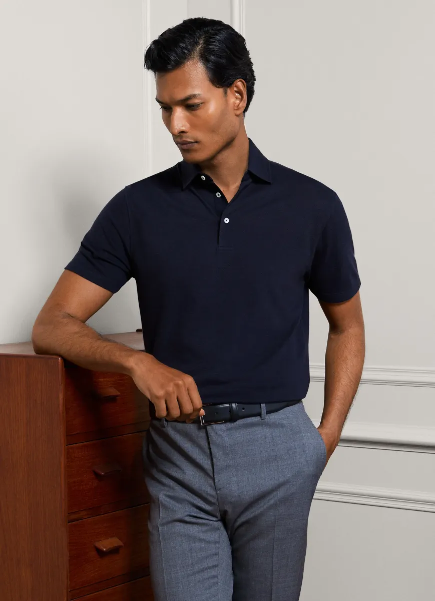 Classic Fit Cotton Silk Short Sleeve Polo