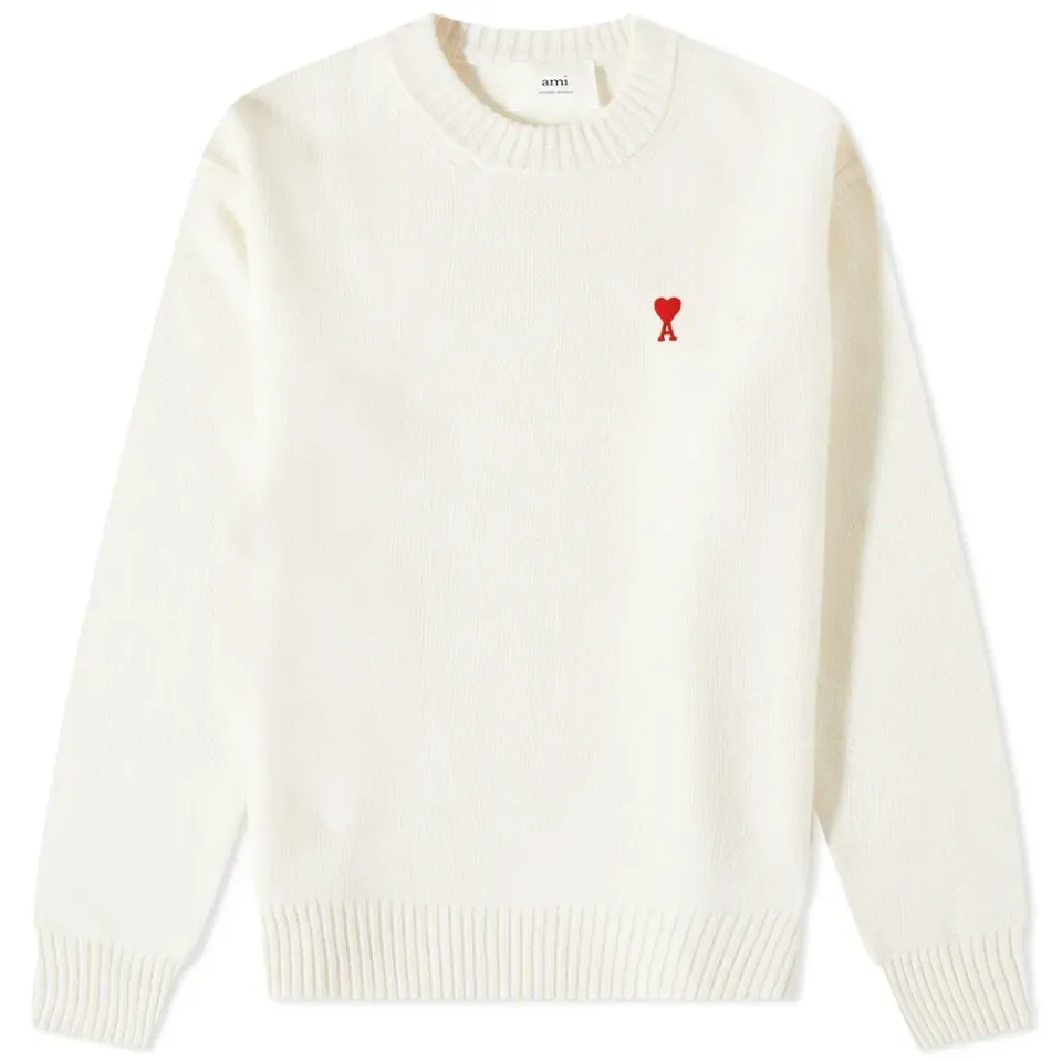AMI Tonal Small A Heart Crew Knit