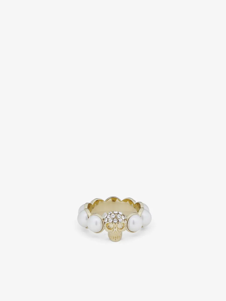 Skull and Pearl Ring
