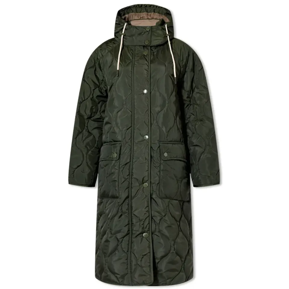 x Alexa Chung Nevis Longline Quilted Coat