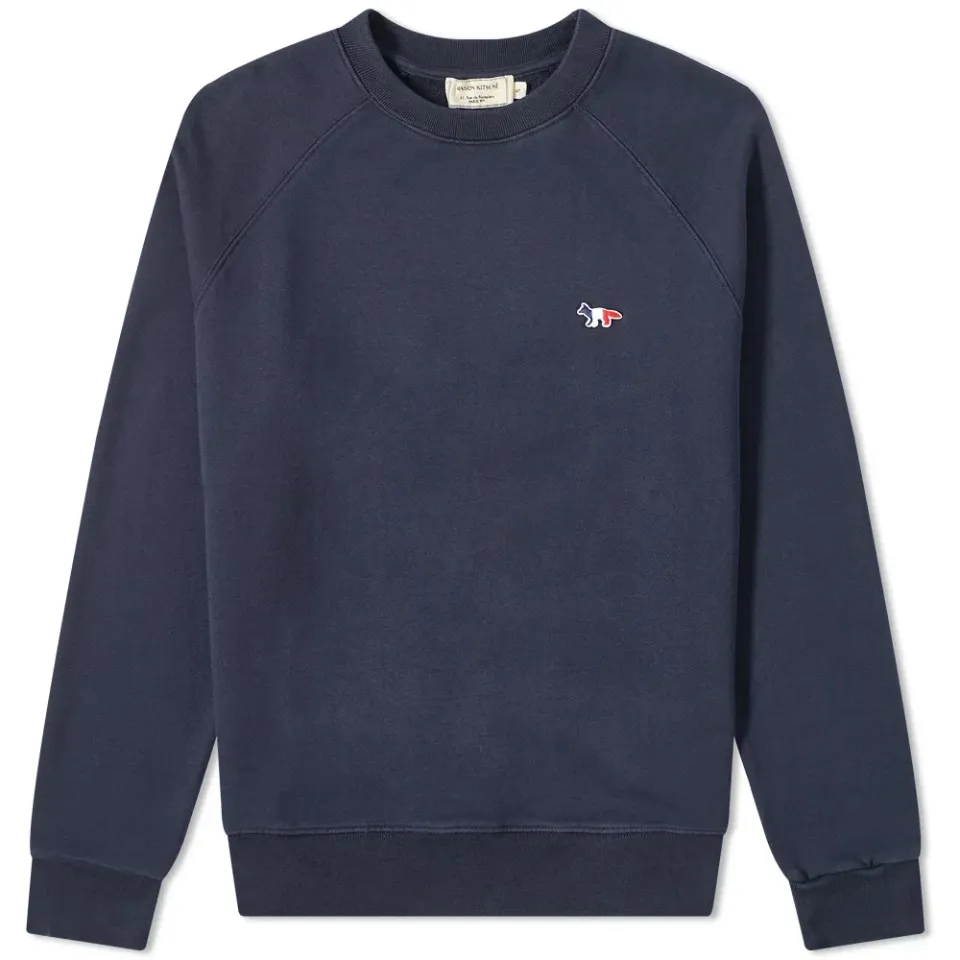 Maison Kitsuné Tricolour Fox Patch Crew
