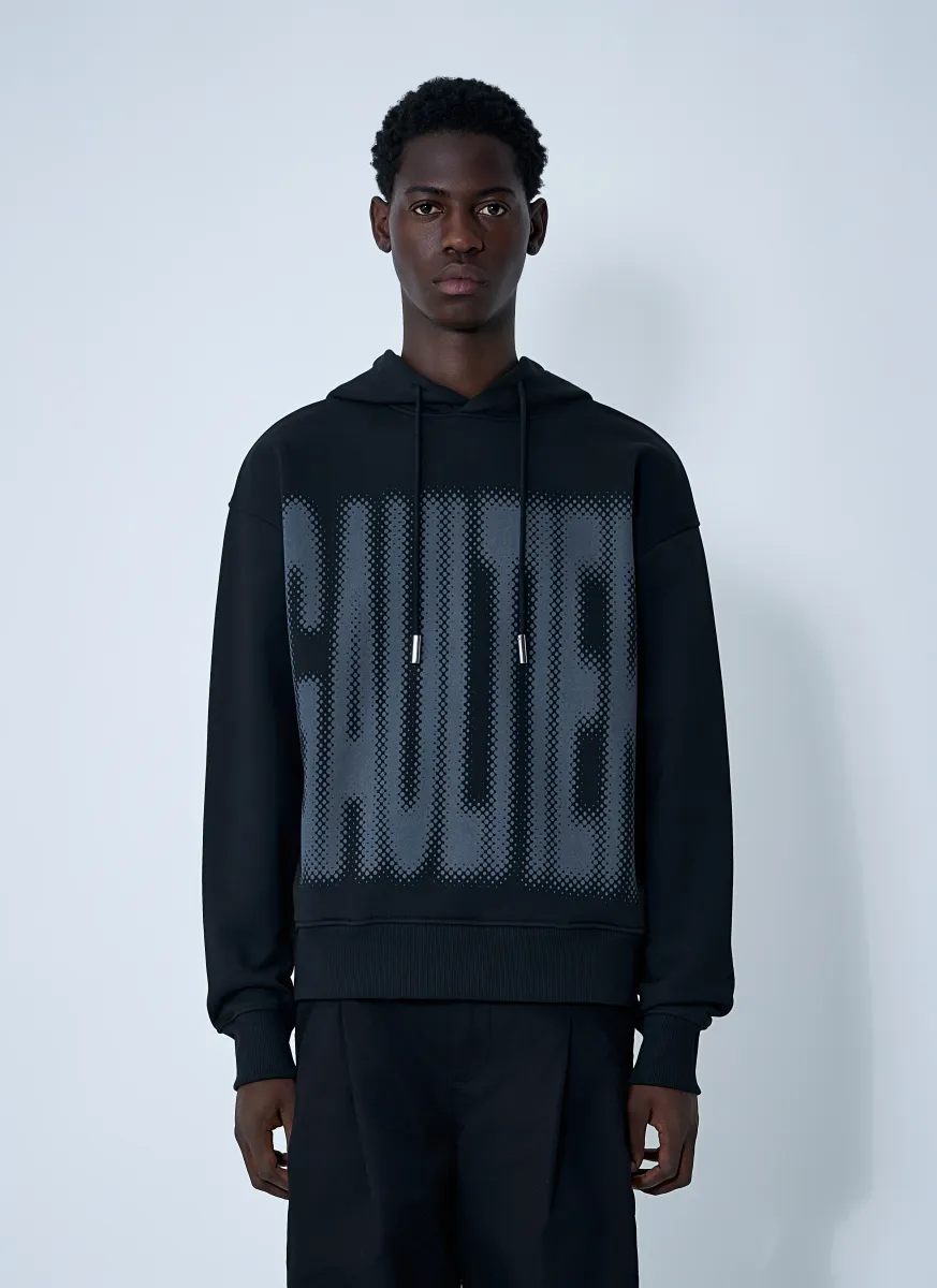Logo Motif Hooded Sweatshirt