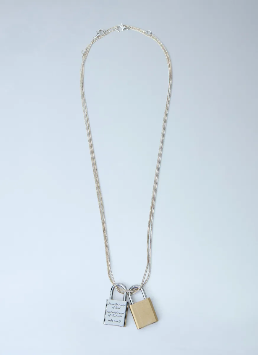 Riddle Padlock-Detail Necklace