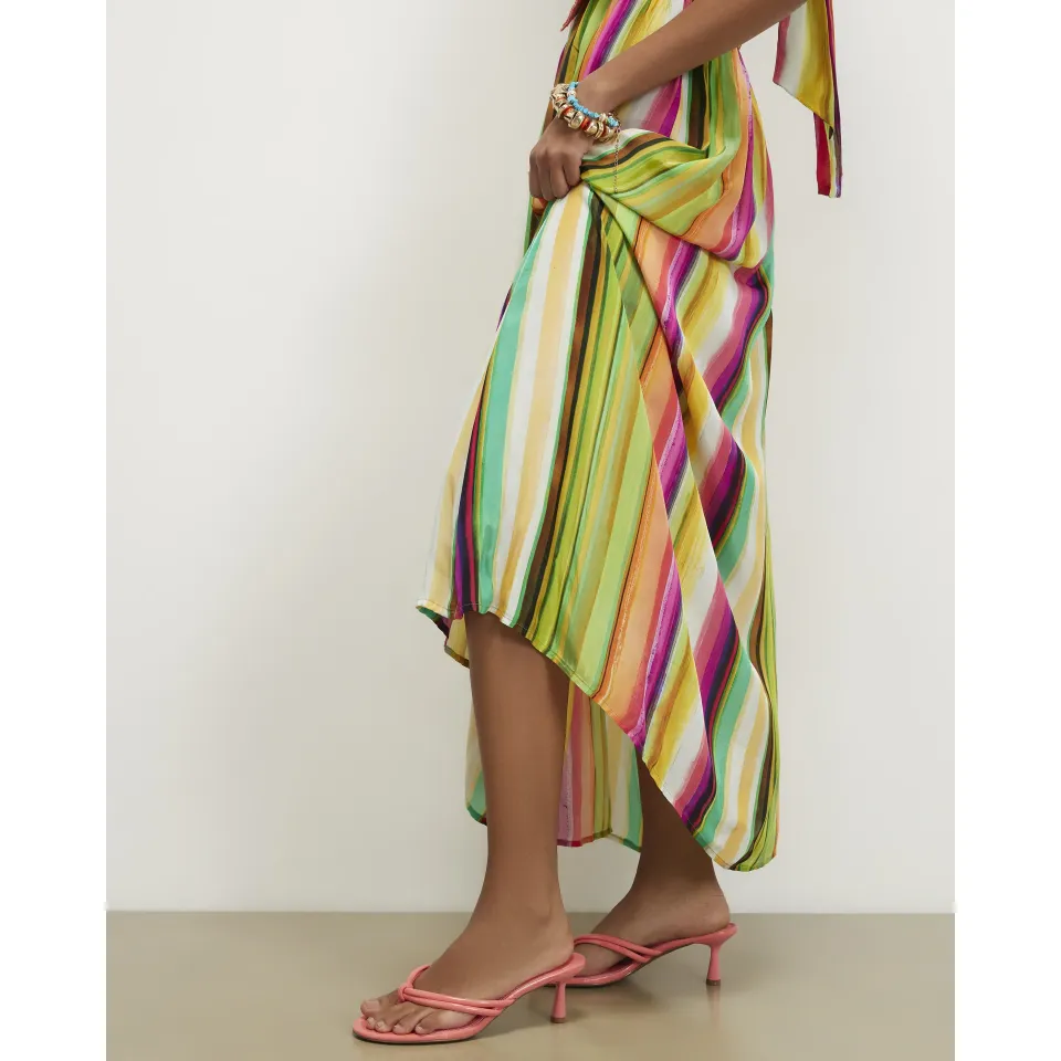 Knotted Toe Thong Heeled Sandals