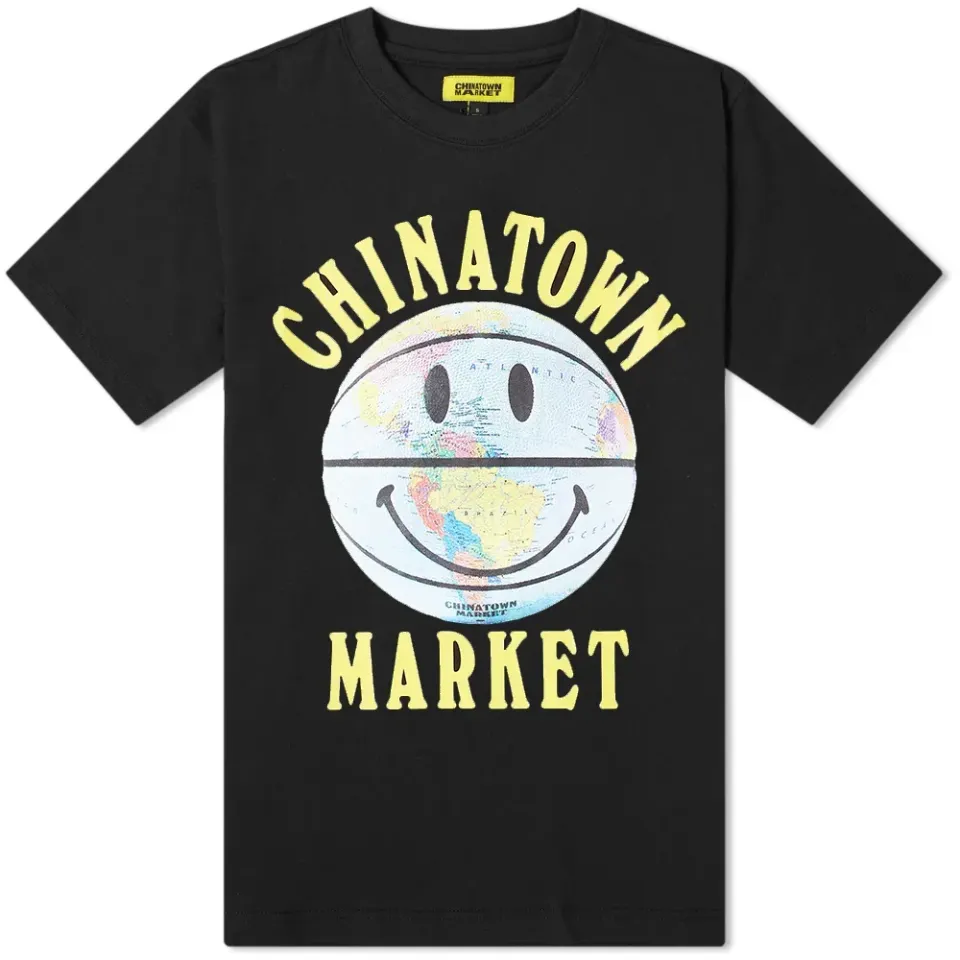 Chinatown Market Smiley Globe Ball Tee