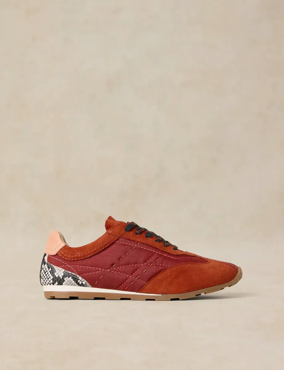 Leather Lace Up Trainers