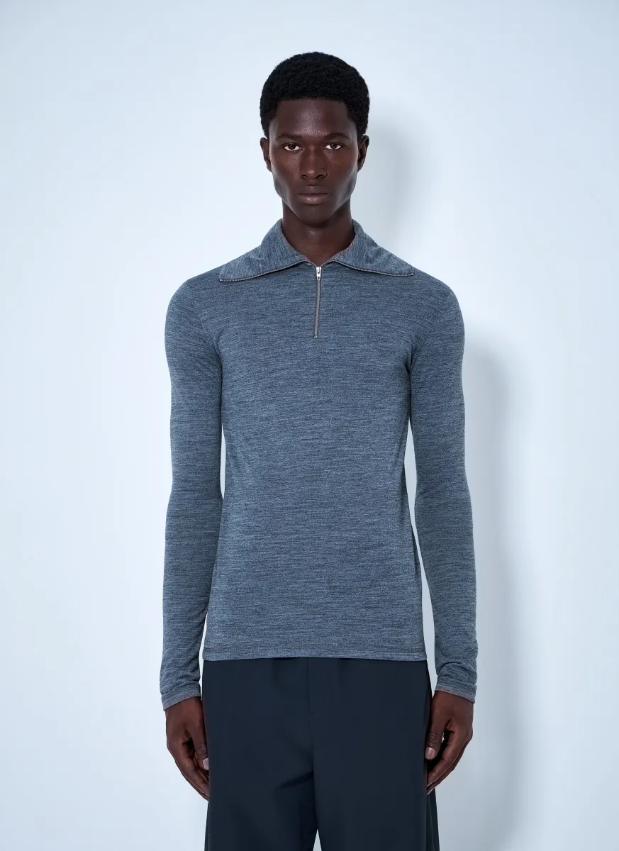 Half-Zip Long Sleeve Top