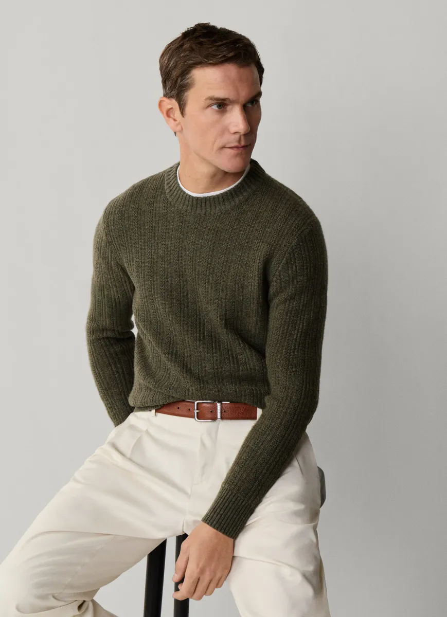 Merino Wool-Cashmere Crew-Neck Jumper