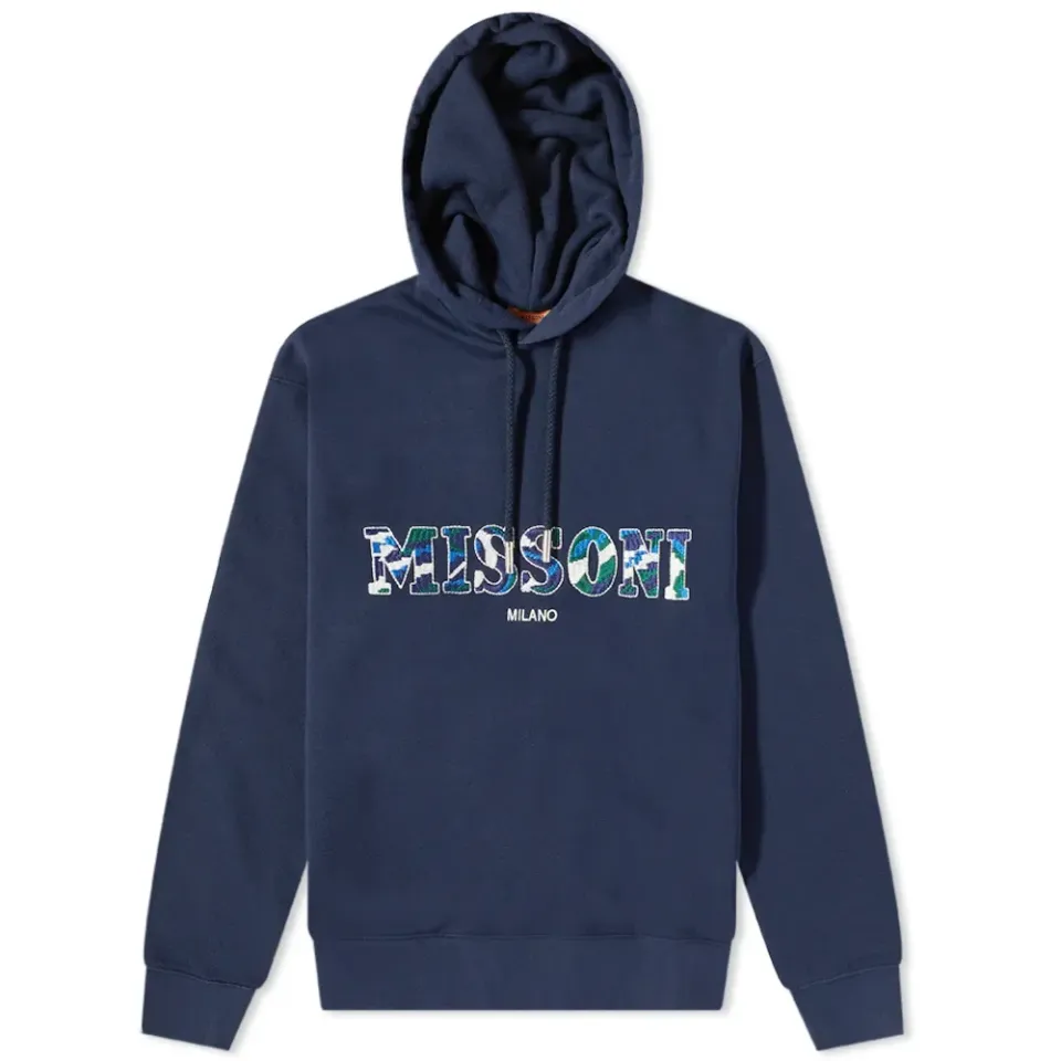 Knit Logo Popover Hoodie