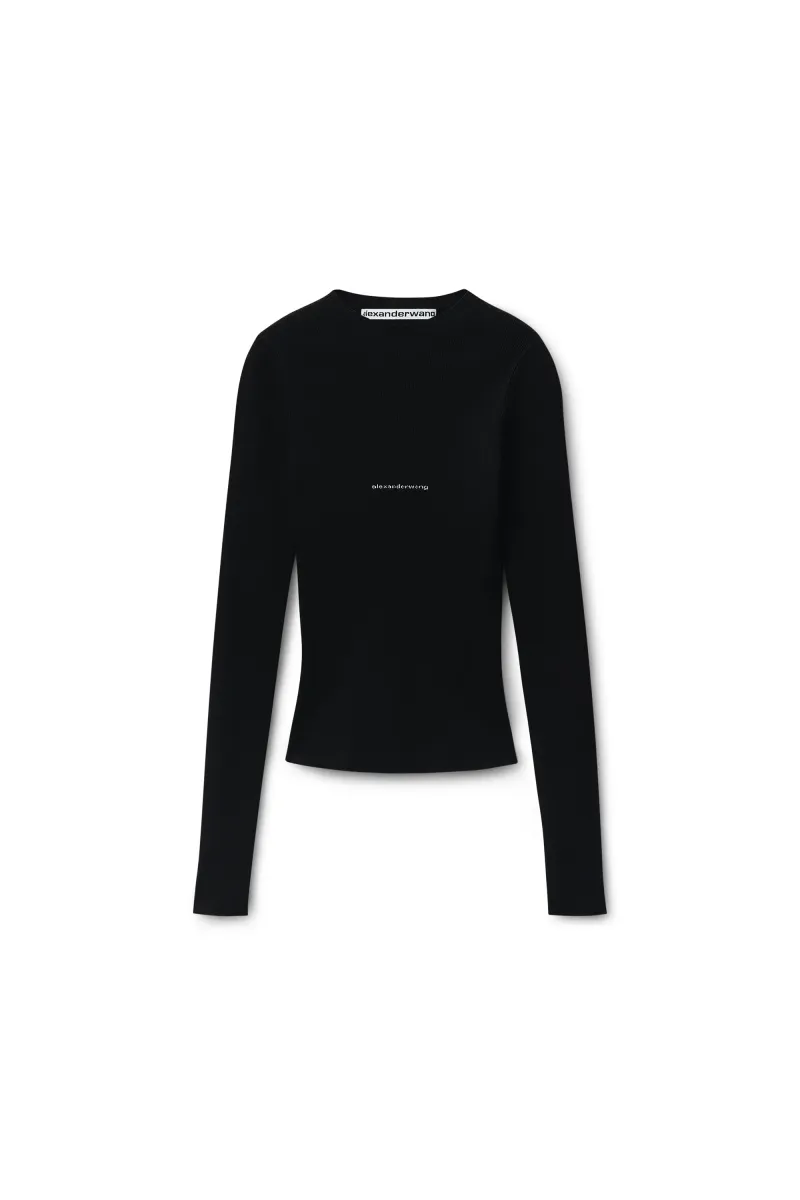 Knit Logo Long Sleeve Tee