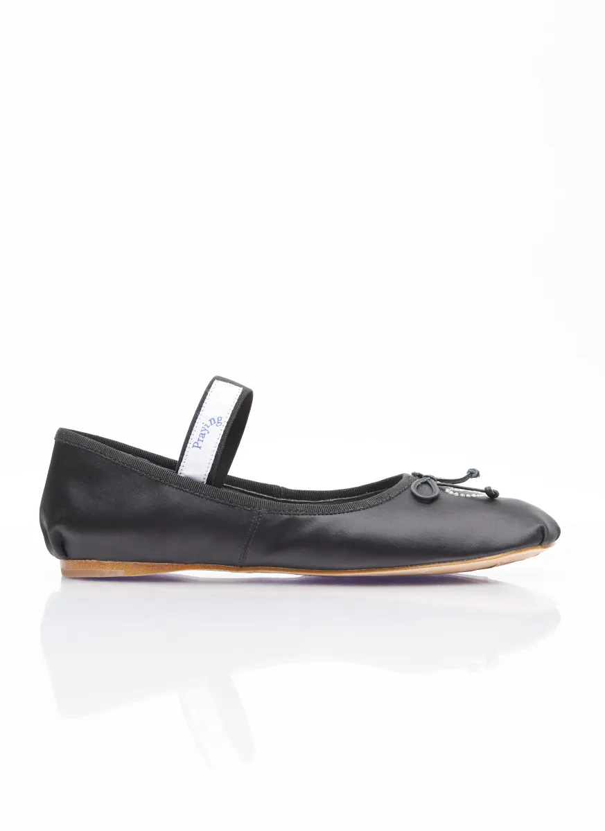 Rhinestone Embellished Ballerina Flats