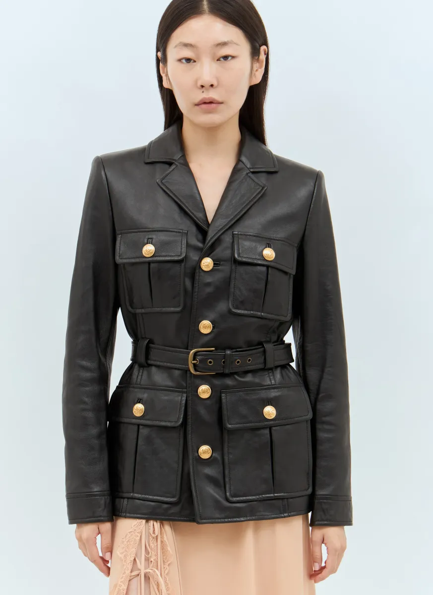 Utilitarian Leather Jacket