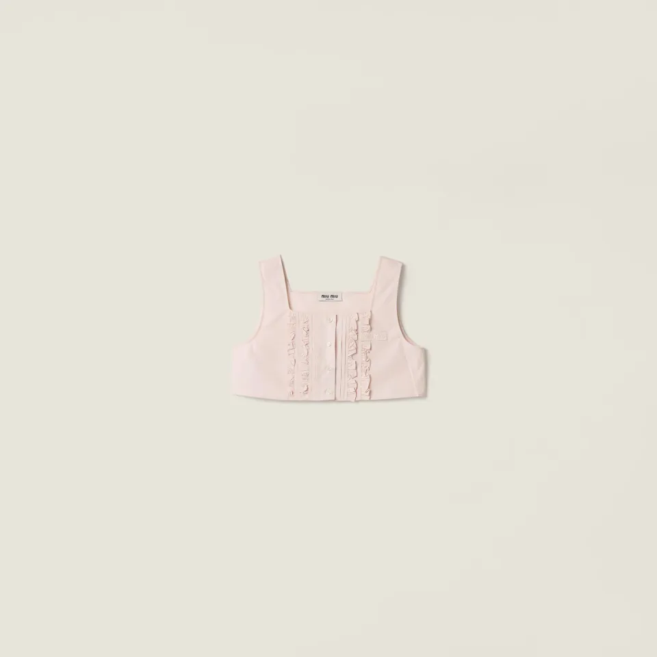 Poplin crop top