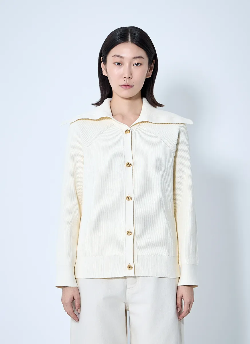 Cotton Ribbed Cardigan