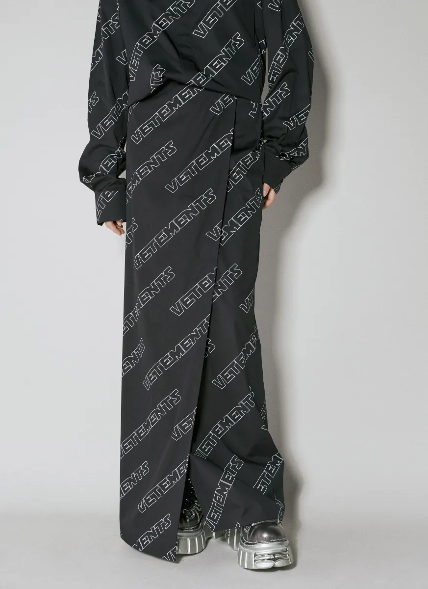 Space Monogram Wrap-Around Skirt
