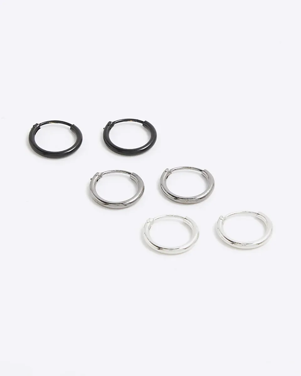Metal Pack Of 3 Multi Hoop Earrings