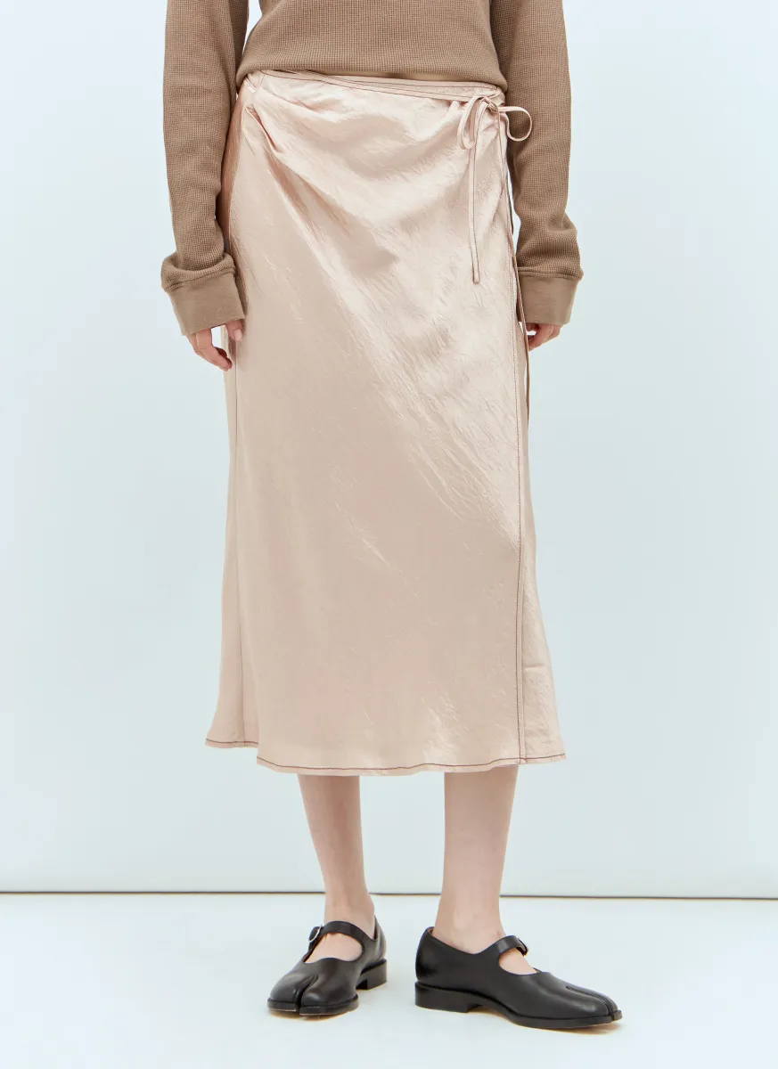 Satin Wrap Skirt