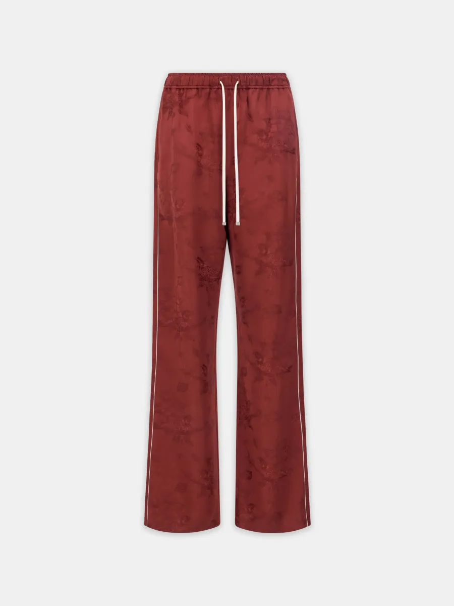 FLORAL JACQUARD PULL ON PANT - Terracotta