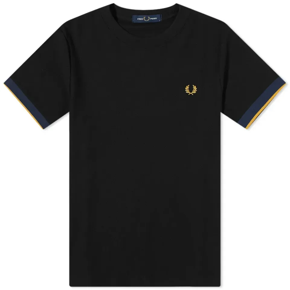Contrast Cuff Pique T-Shirt