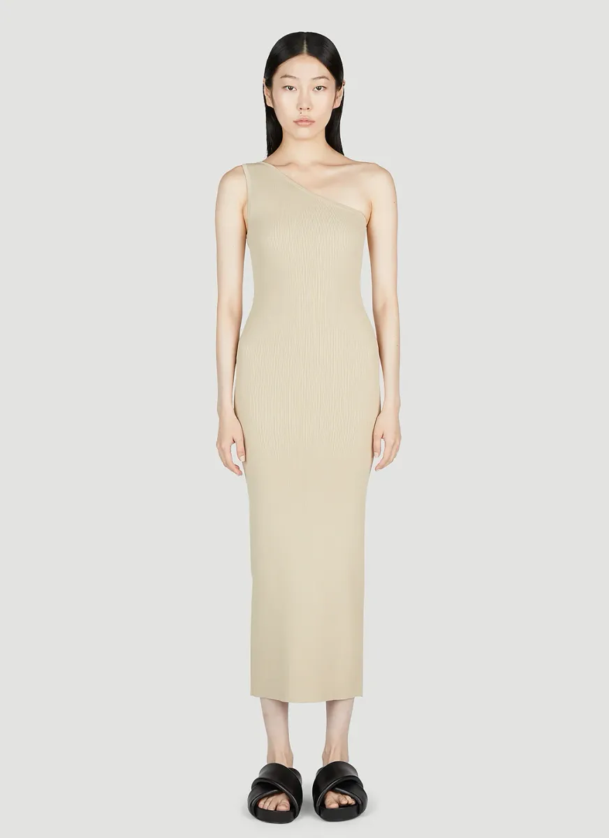 One-Shoulder Ribbed Dress