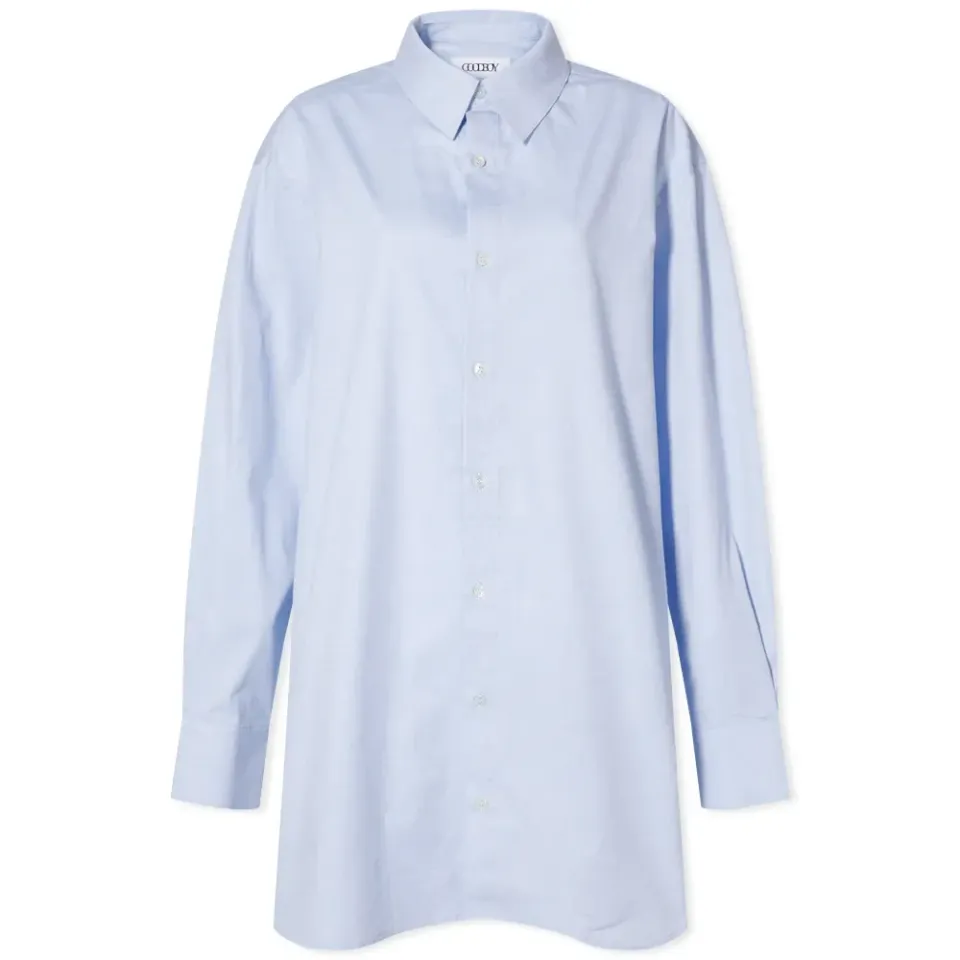 Oversized Back Logo Shirt Dress