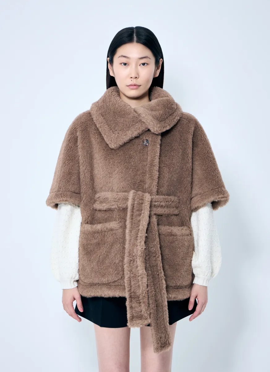 Short Sleeve Belted Teddy Coat