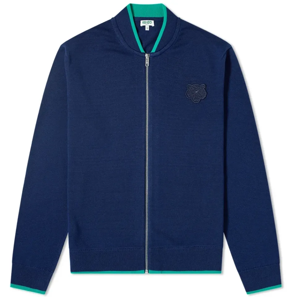 Tiger Knit Zip Cardigan