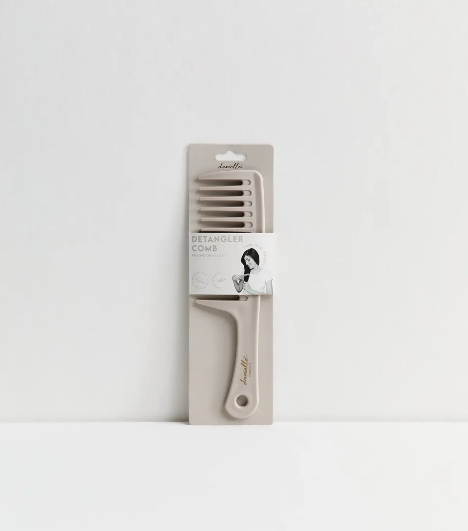 Creations Light Brown Wide Tooth Detangler Comb