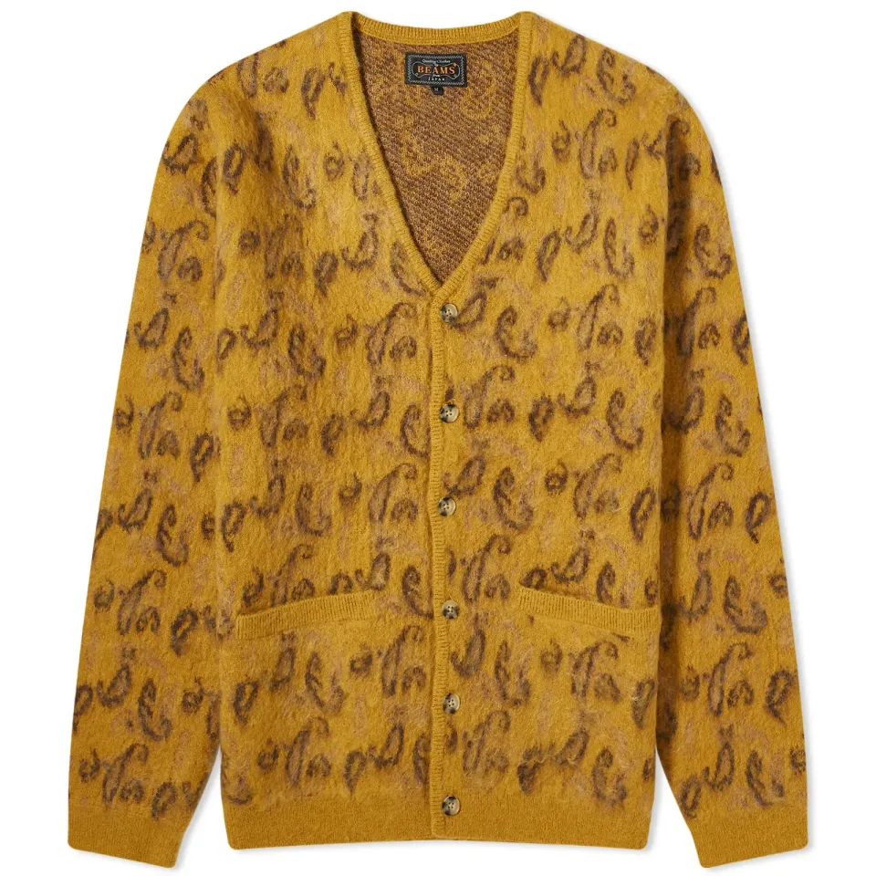Paisley Jacquard Mohair Cardigan