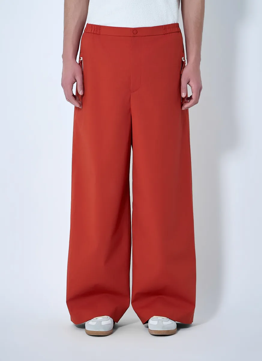 Wide-Leg Elasticated Trousers