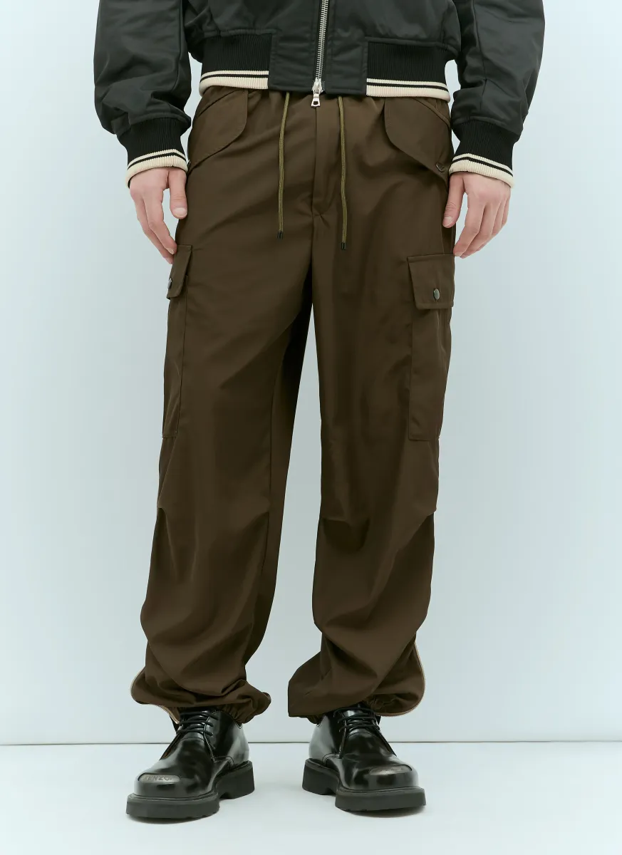Satin Cargo Pants
