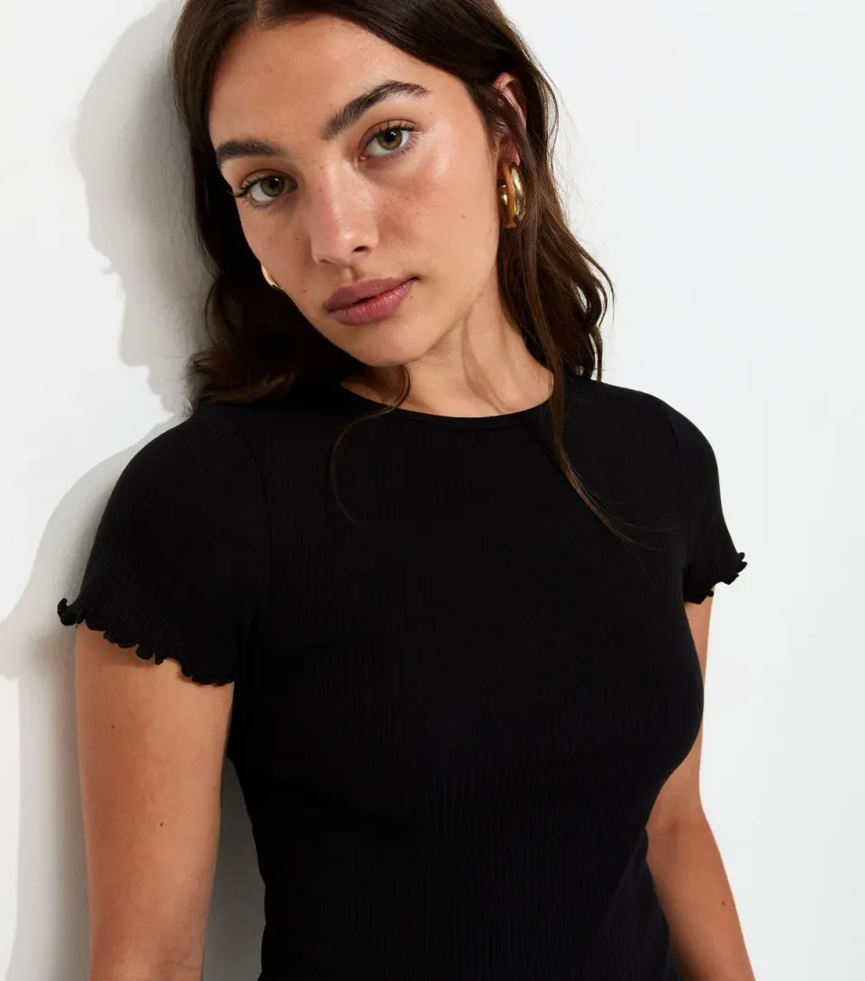 Women's Black Cotton Rich Short Sleeve Babylock T-Shirt