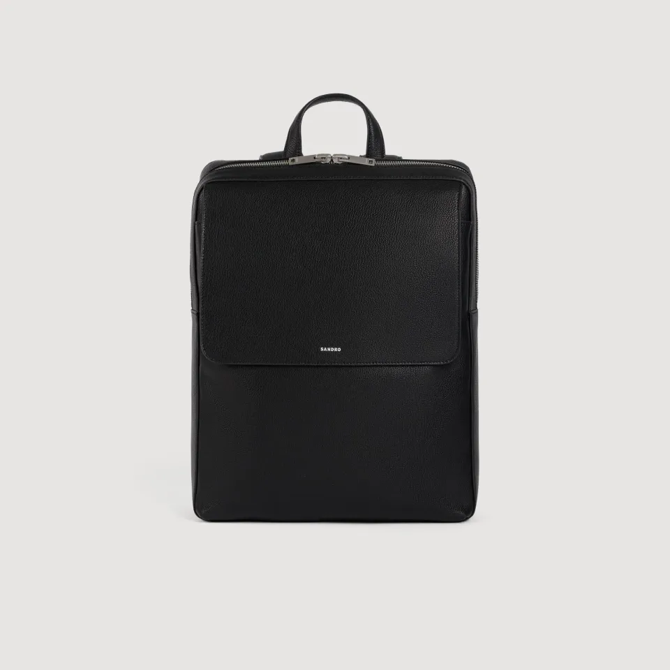 Reconstituted leather rucksack