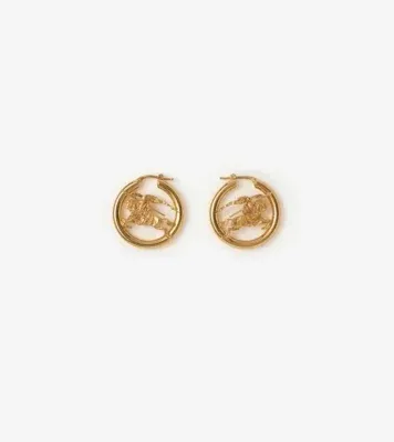 Knight Hoop Earrings in Gold