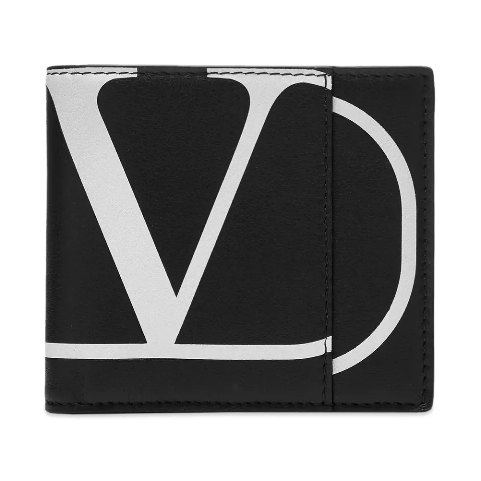 Large Go Logo Leather Billfold Wallet