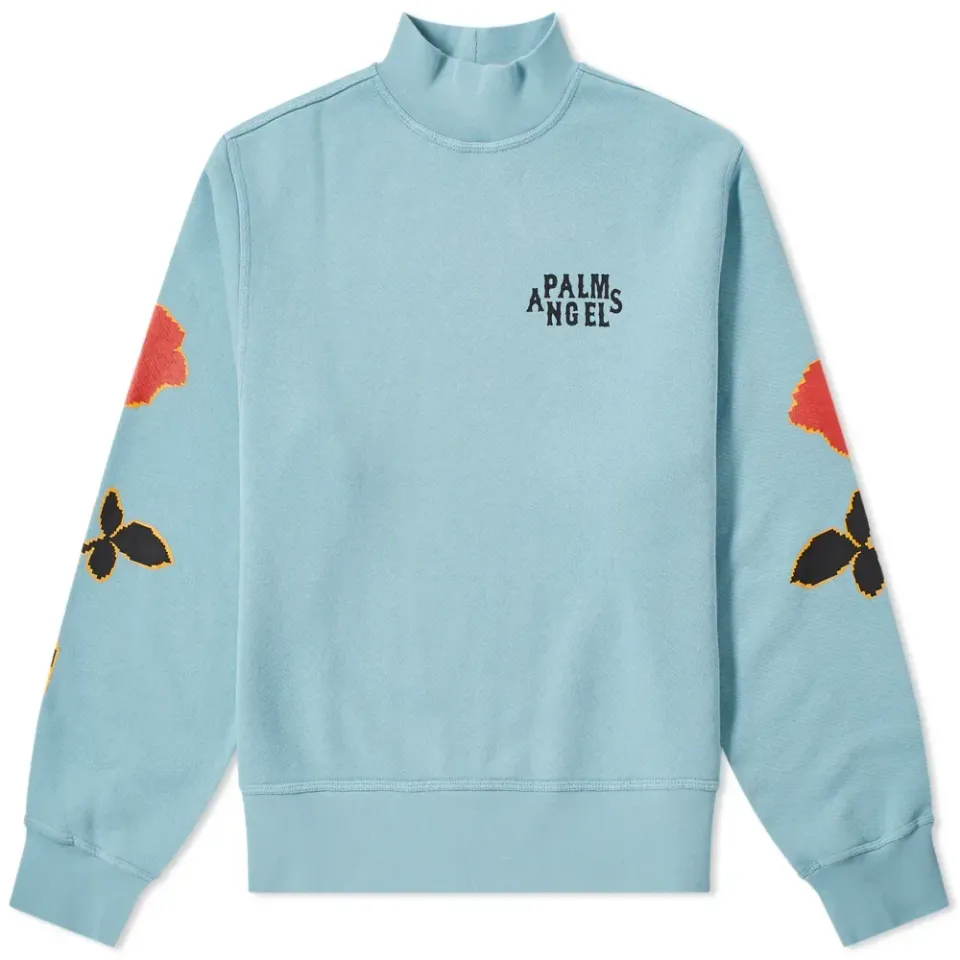 Roses Mock Neck Crew Sweat