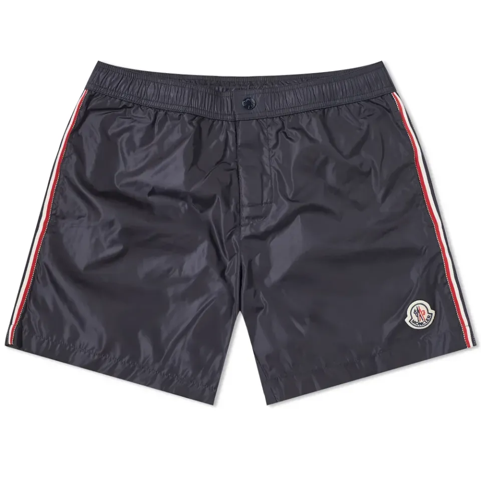 Logo Striped Swim Short