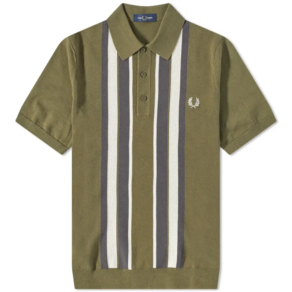 Stripe Knit Polo