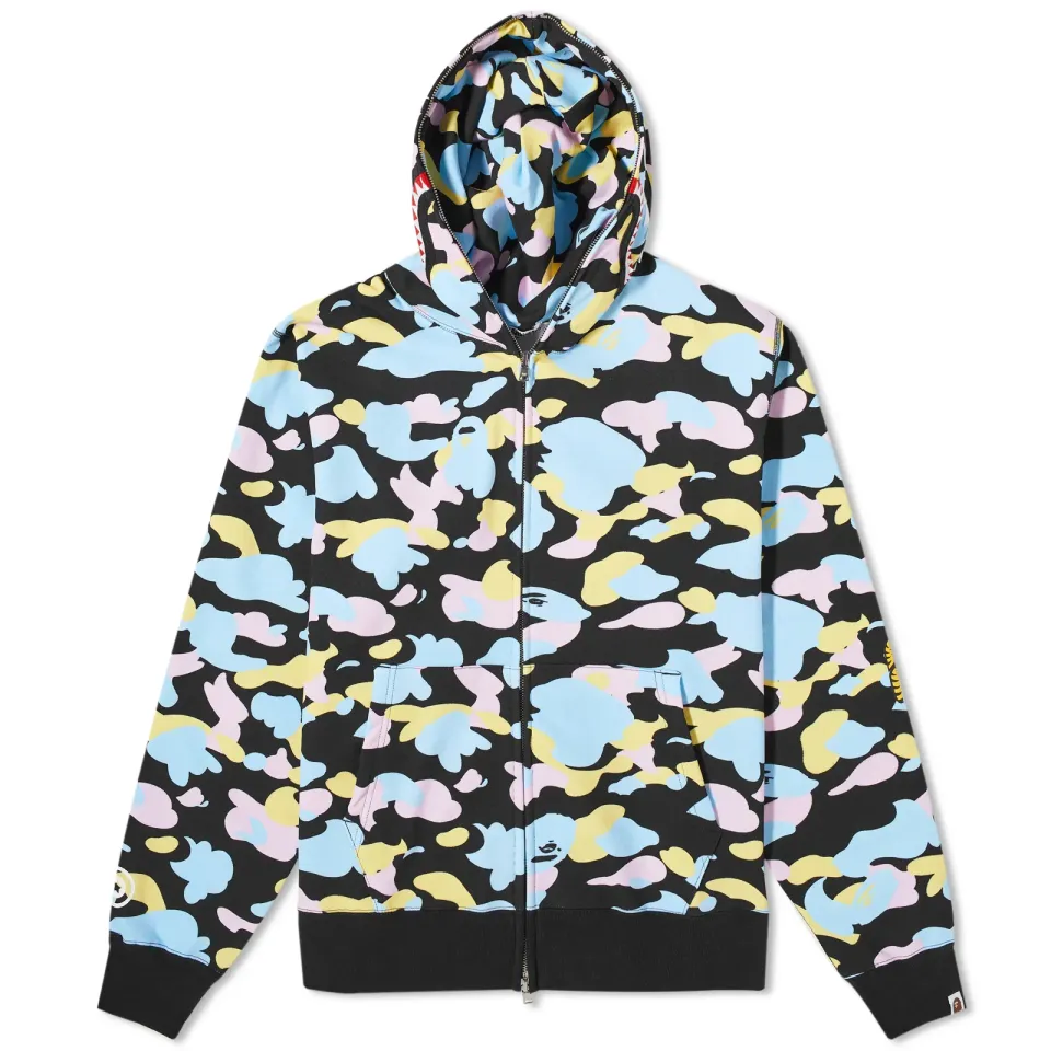 Multi Camo 2nd Shark Full Zip Hoodie