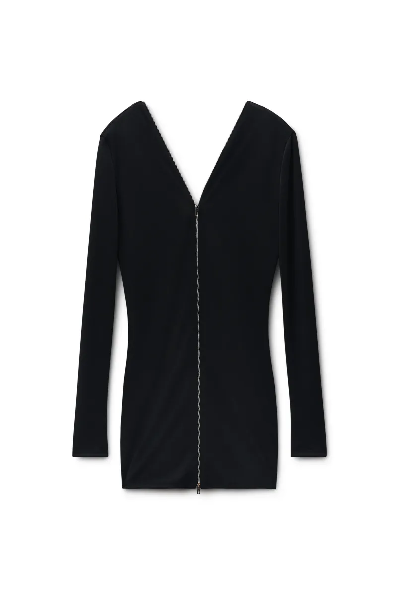 Continuous Zipper Mini Dress