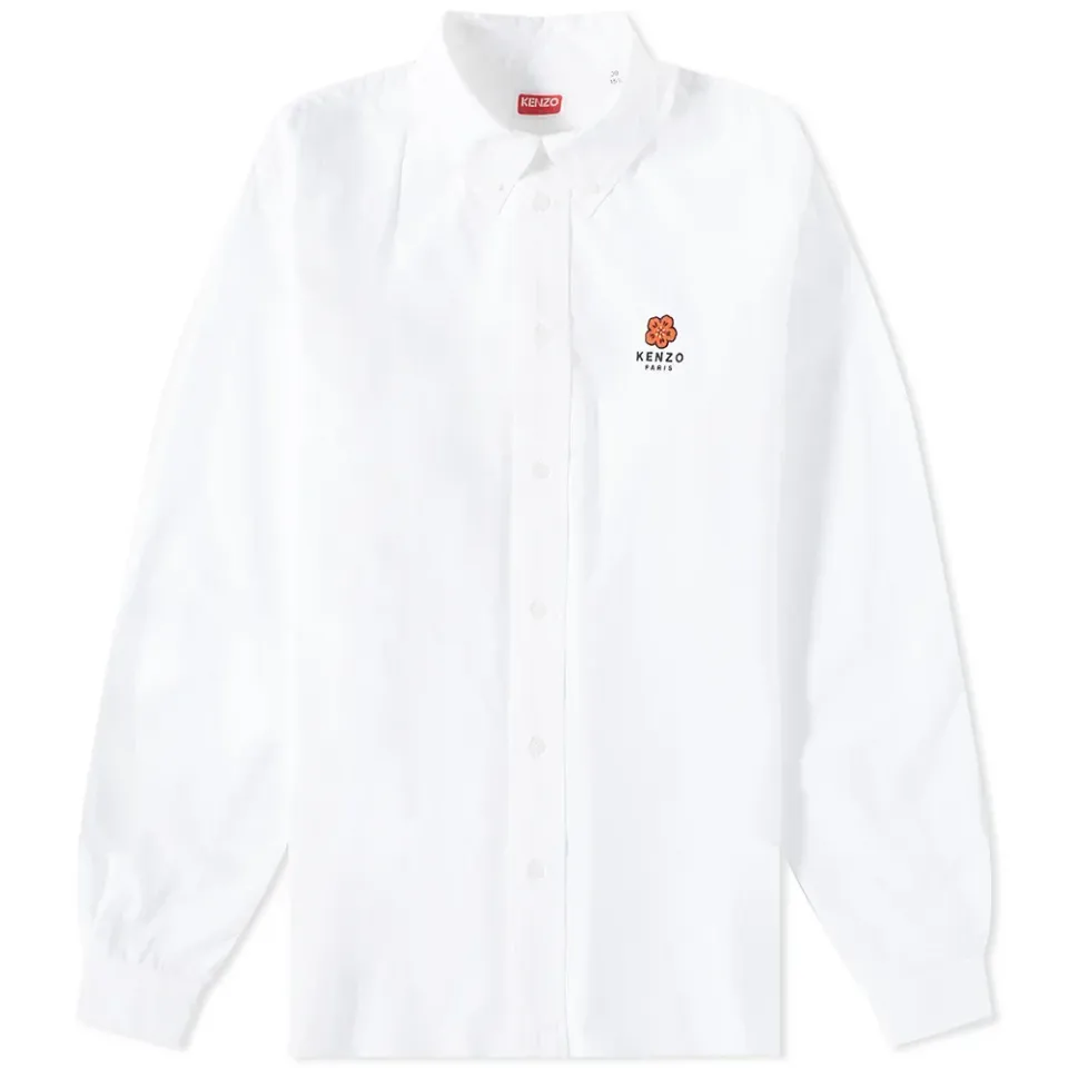 Kenzo Logo Crest Button Down Poplin Shirt