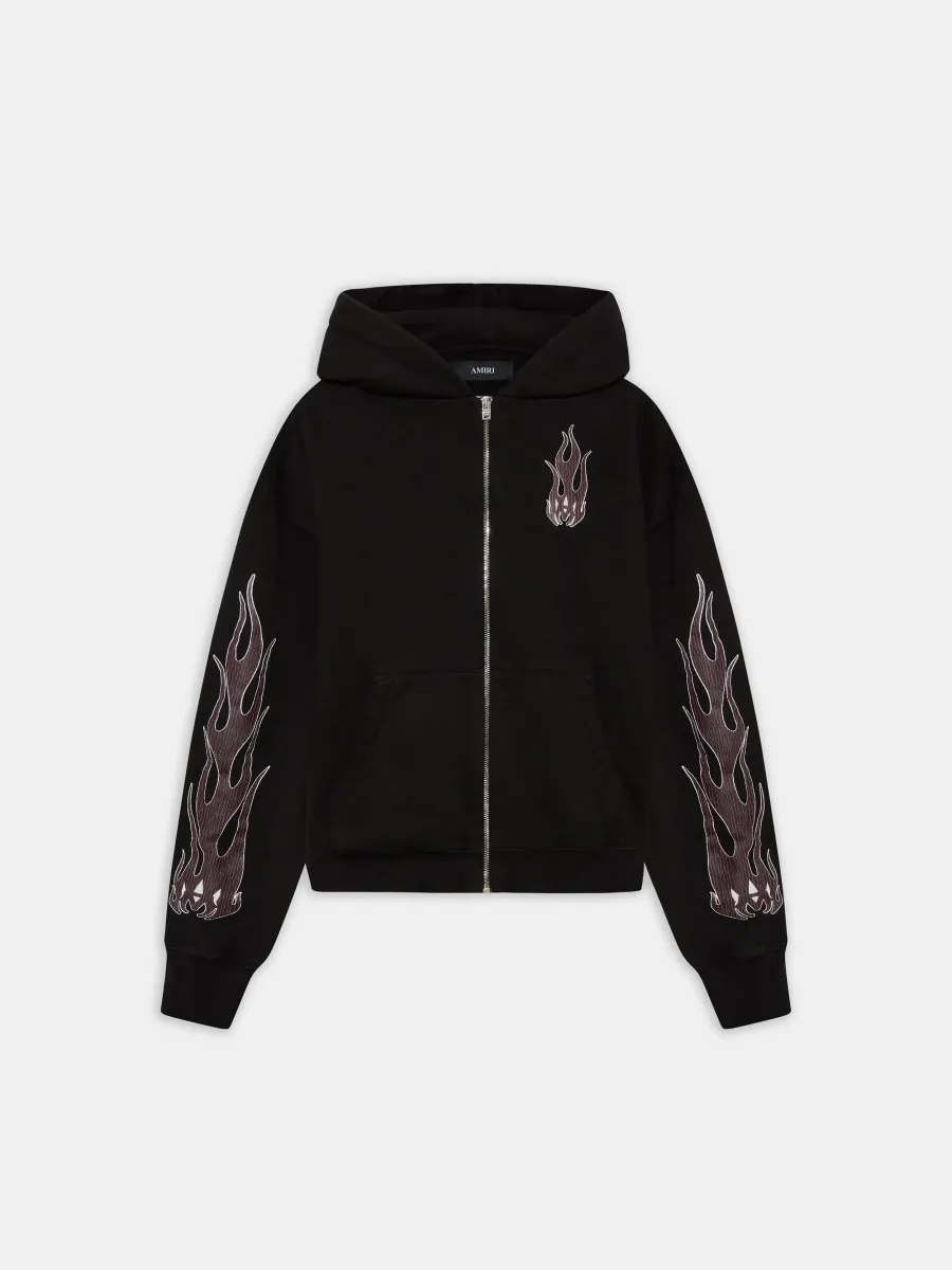 WOMEN - WOMEN'S MA FLAMES ZIP HOODIE - Black