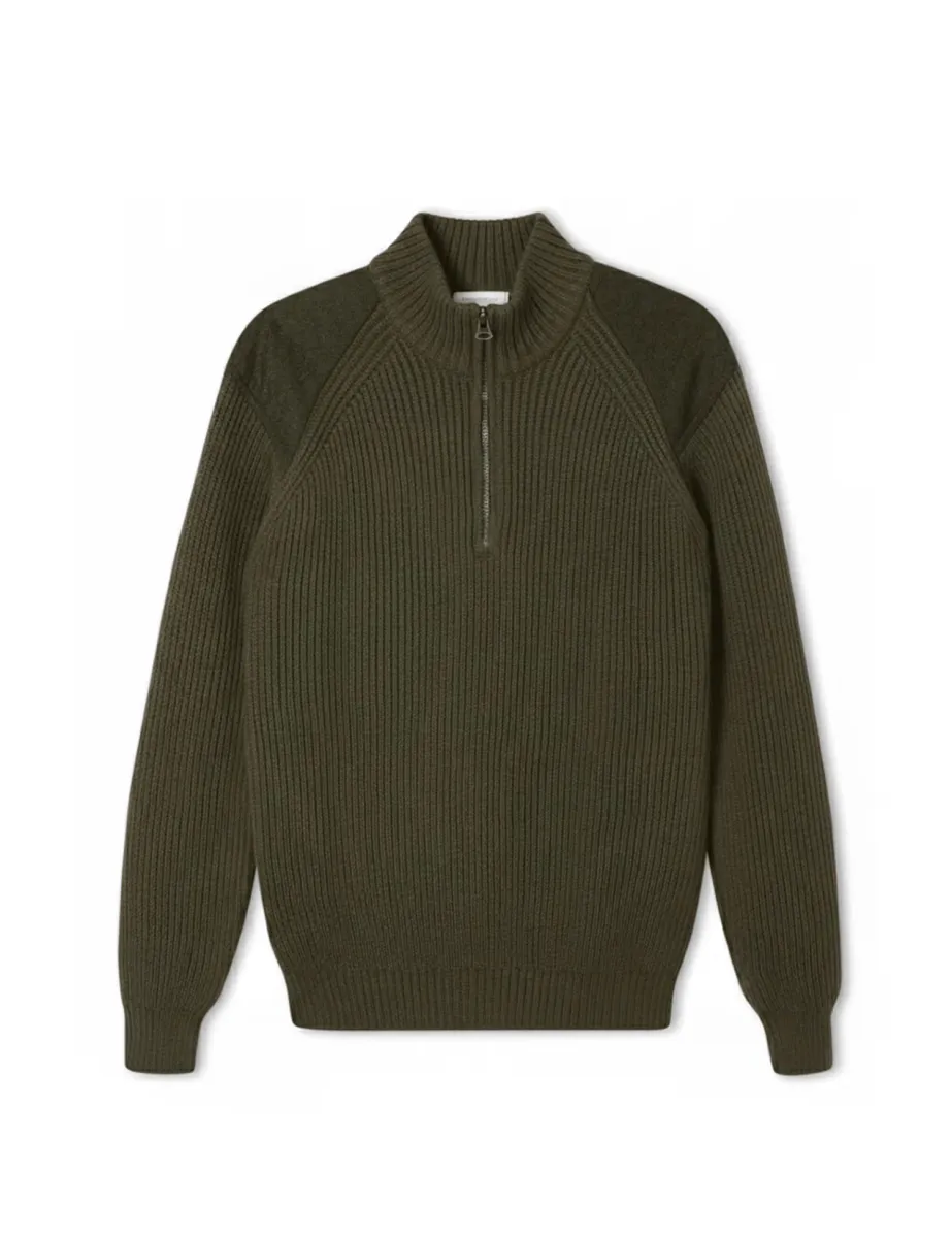 Pure Wool Half Zip Jumper