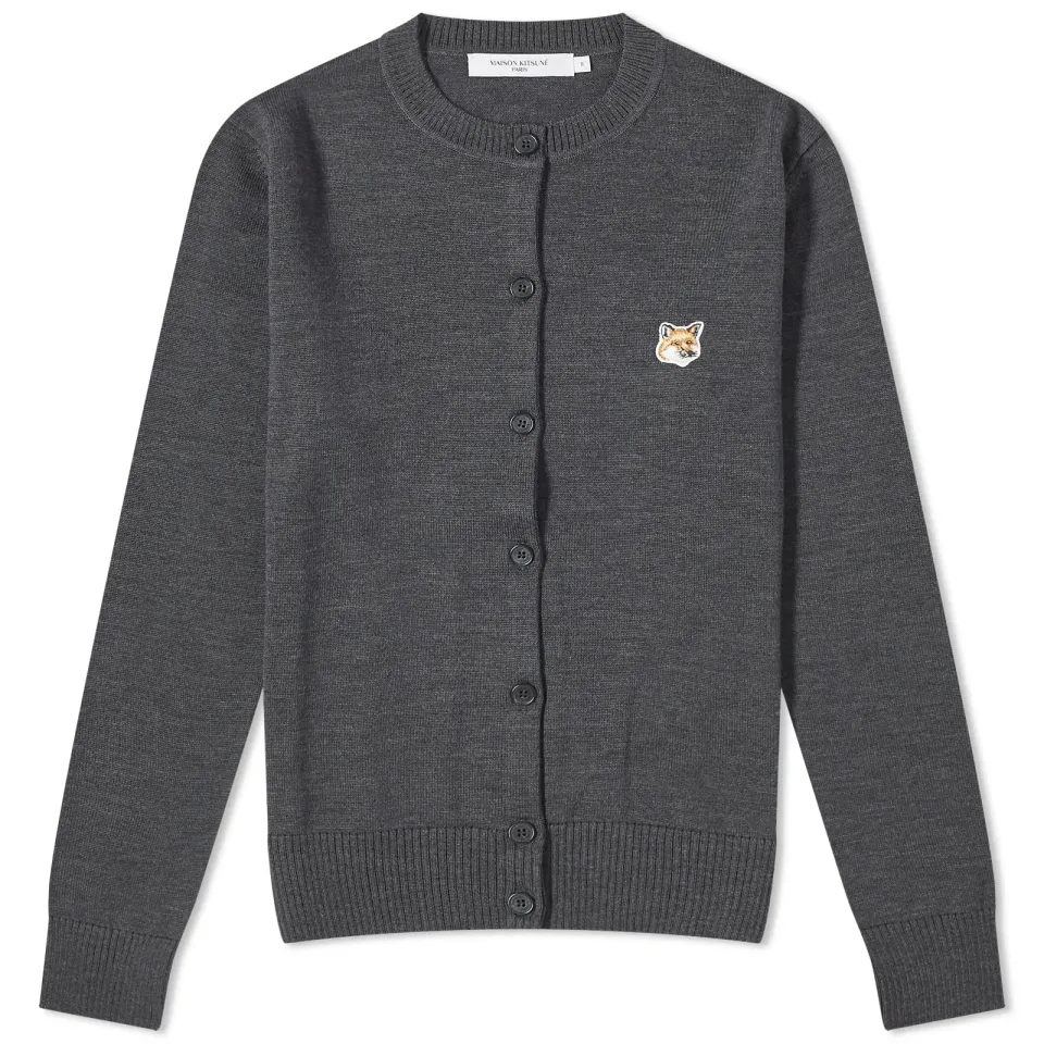 Maison Kitsuné Fox Head Patch Adjusted Cardigan