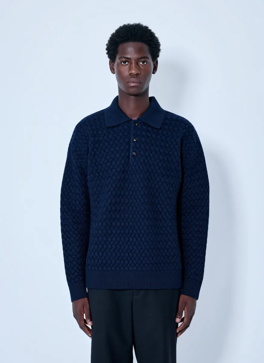 Lightweight Wool Intrecciato Sweater