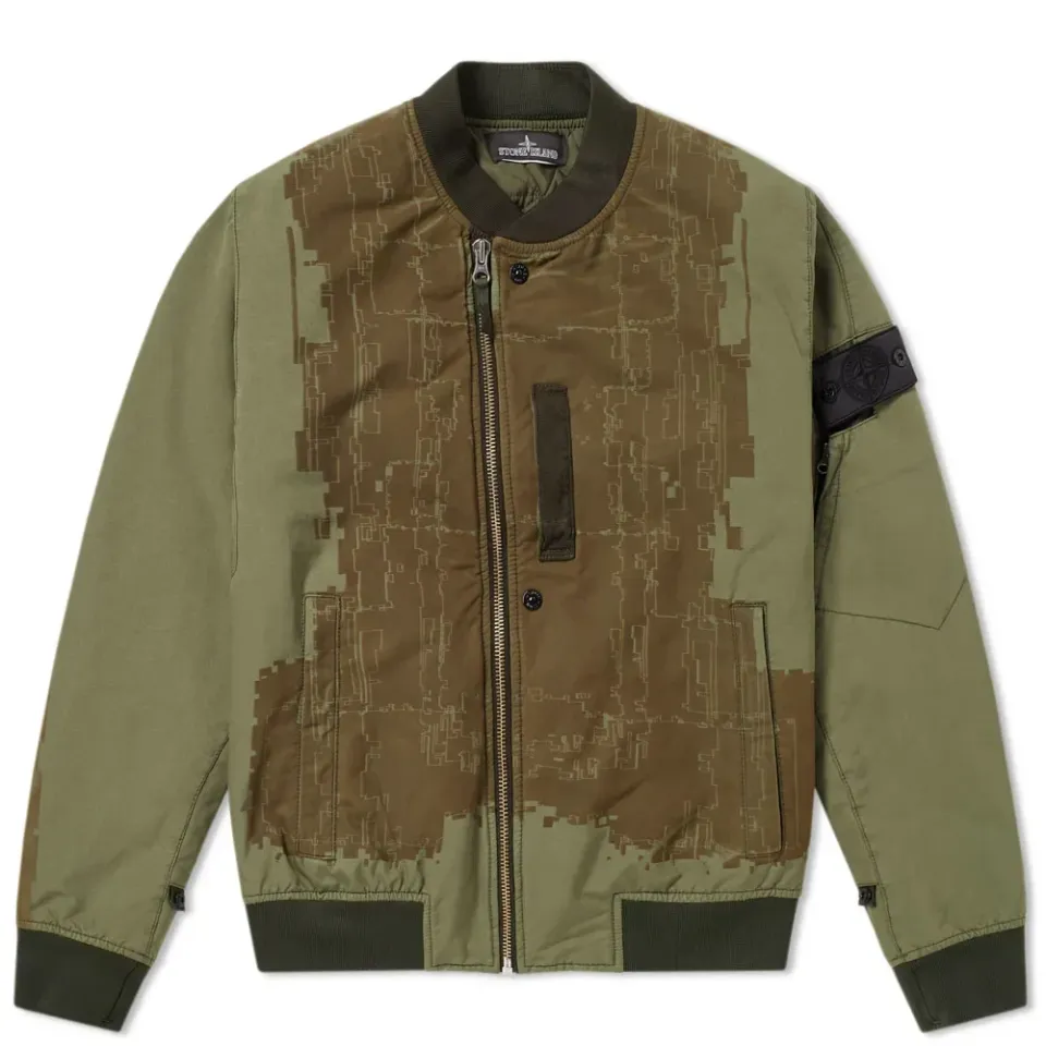 David TC Asymmetric Zip Bomber Jacket