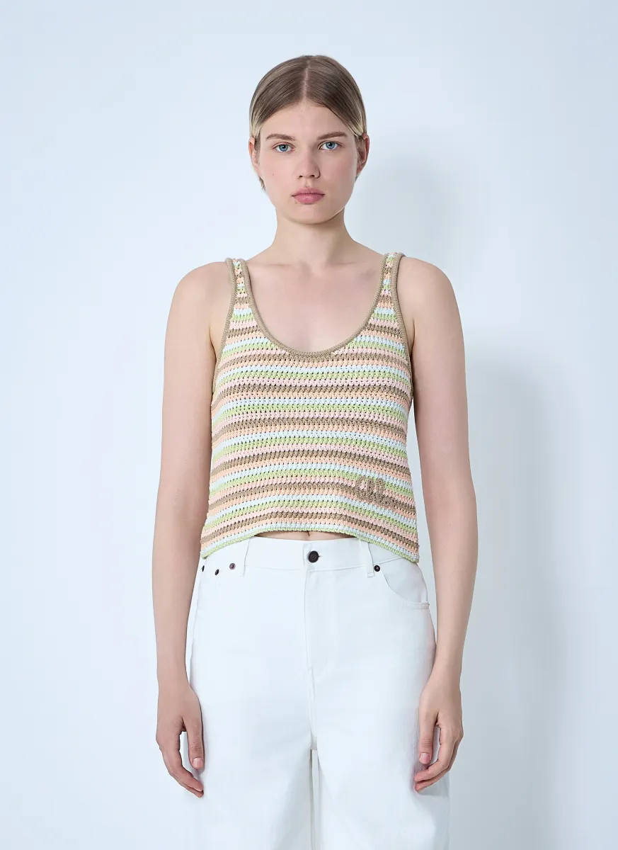 Cropped Logo Tank Top