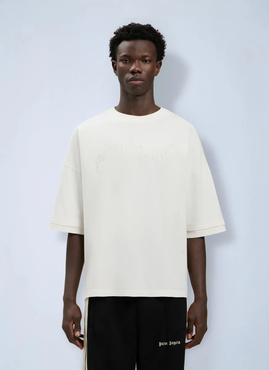 Curved Logo Loose Double T-Shirt